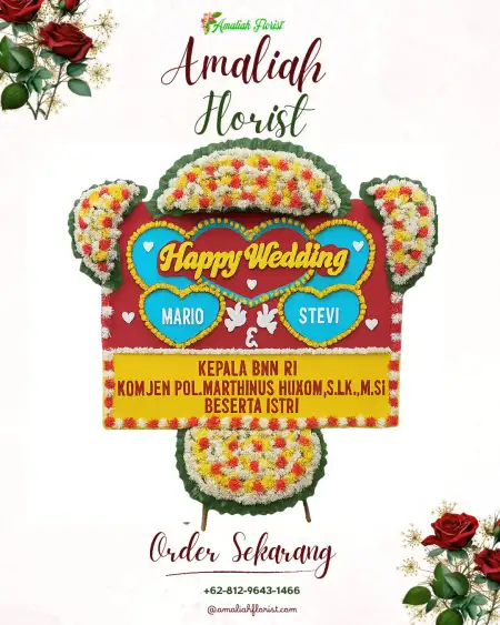 Papan Bunga Pernikahan Pesaren